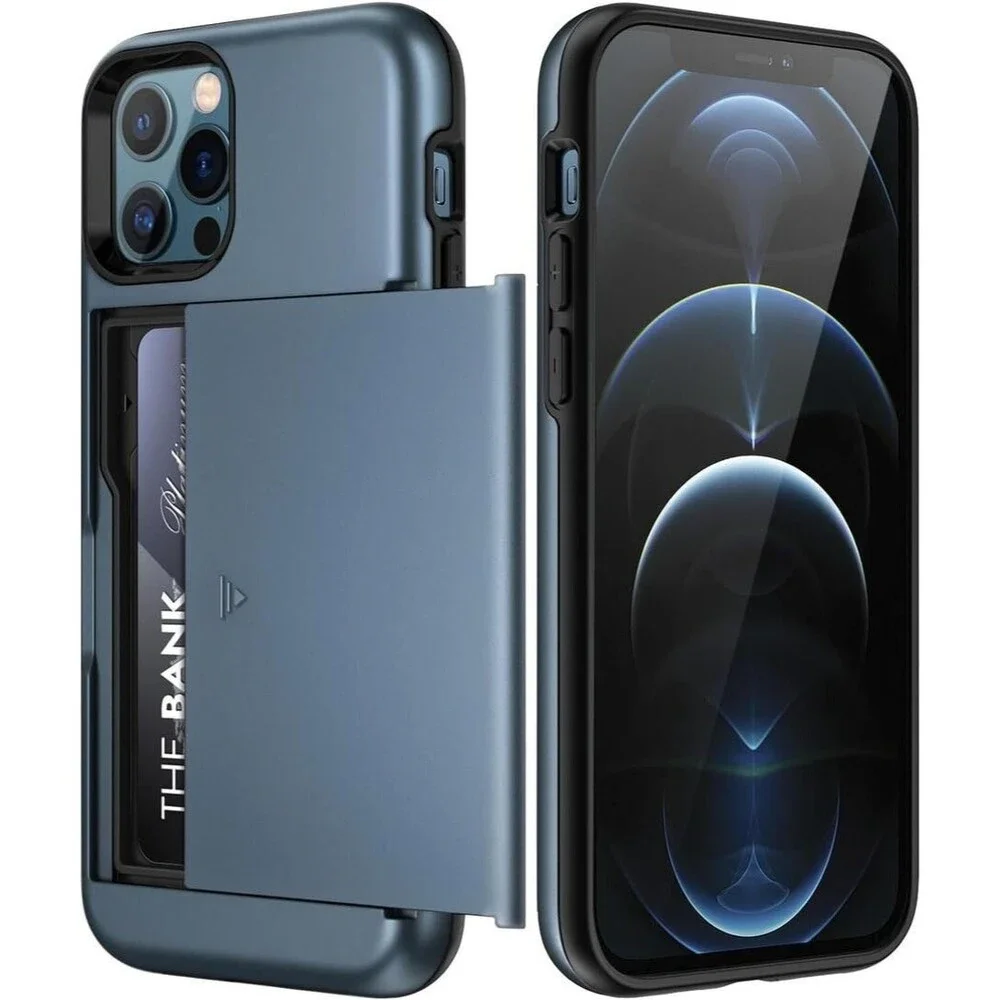 ETech Wallet Case for iPhone 12/12 Pro 6.1-Inch with Card Holder, Dual Layer